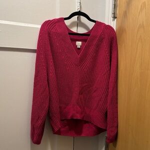 a new day Women's V-Neck Sweater - Deep Pink